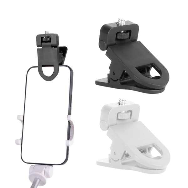 Fyldlys Flashholder Webcam Stand Clip til mødelokale og skønhedsmakeup White