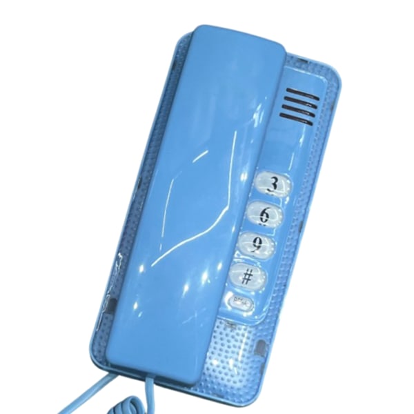 Väggtelefon Väggtelefon med sladd Hemtelefon med sladd Väggtelefoner Fasta telefoner för hemföretag Kontor Hälsningsstation Blue