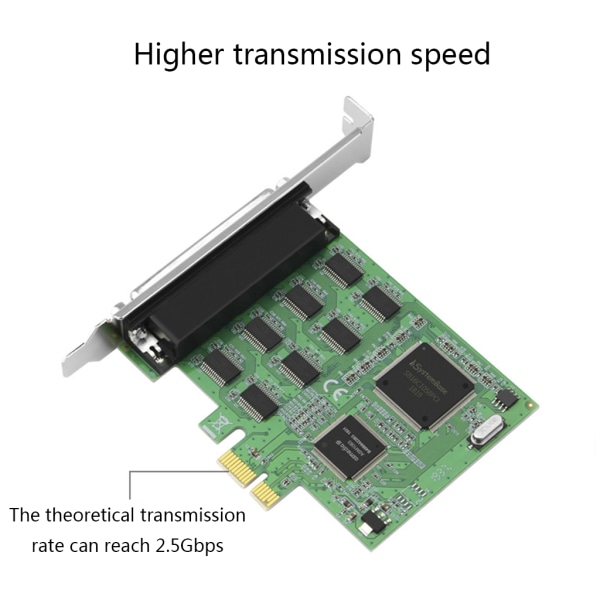 Högkvalitativt 8-portars RS232 PCI för Express Seriell Card PCIE till DB9 RS232 Expansion Add On Card PCI-E Riser Adapter Card