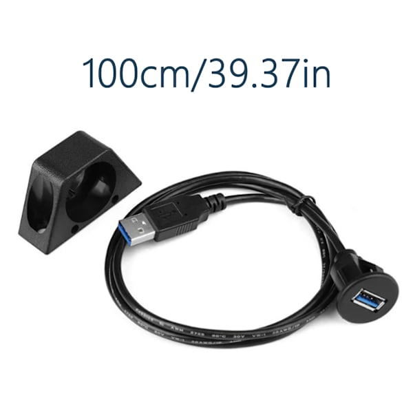Bil Lastbil Båt Motorcykel Instrumentbräda Förlängningskabel Panelmontering USB 3.0 Sladd