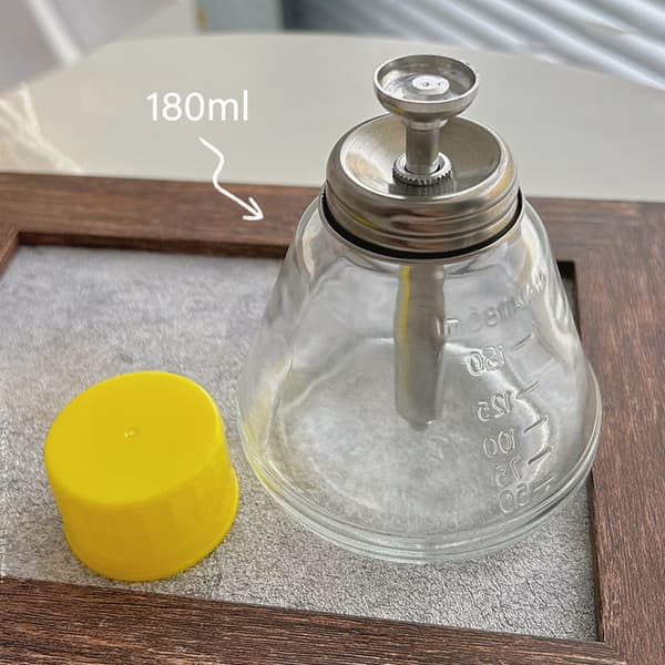Klar pumpeflaske 6Oz/180ml glas neglelakfjerner tryk ned