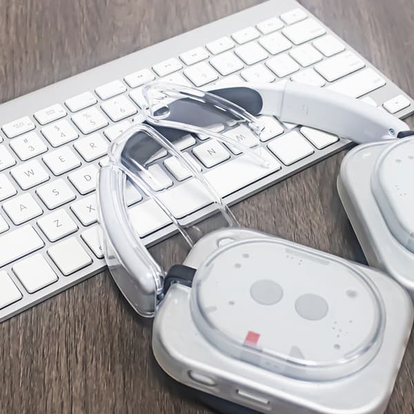 Hodebøyle Hodebjelke PC-deksel for Hodetelefon(1) Headset Transparent gray