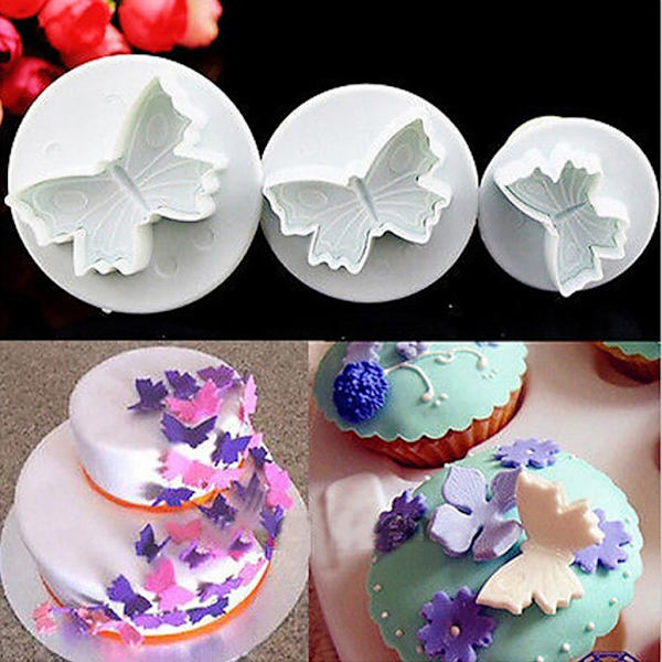 3-delade fondantkutter Flerformade molds Baktillbehör Plastmaterial Perfekt bakpresent till bakningsälskaren Diamond