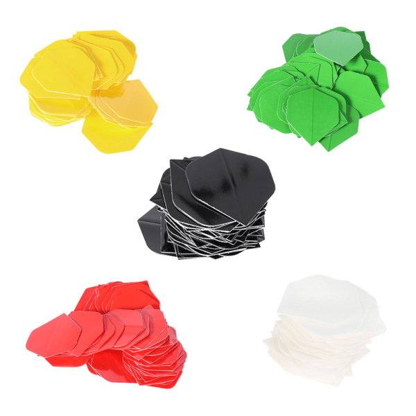 50 st högkvalitativ Pure Color Dart Wing Tail Professional Pet Dart Flight Fin Black