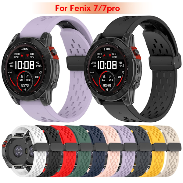 Watch 22 mm bytesarmband för Fenix7/7pro Solar/Epix Pro 47 mm snabbkopplingsbälte Platinum steel gray