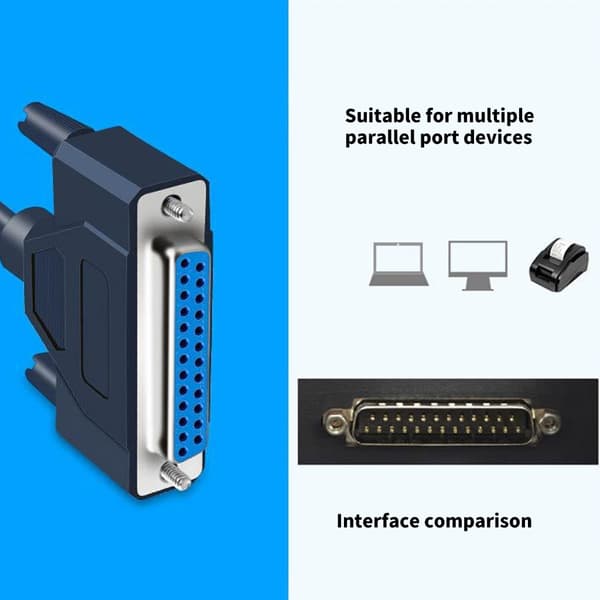 USB 2.0 til 25-benet DB25 parallelportkabel 1248 25-benet parallelprinter