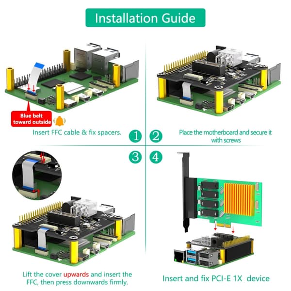 PCIE 1X PCIExpress 2/3 -sovitinkortti tietokoneille