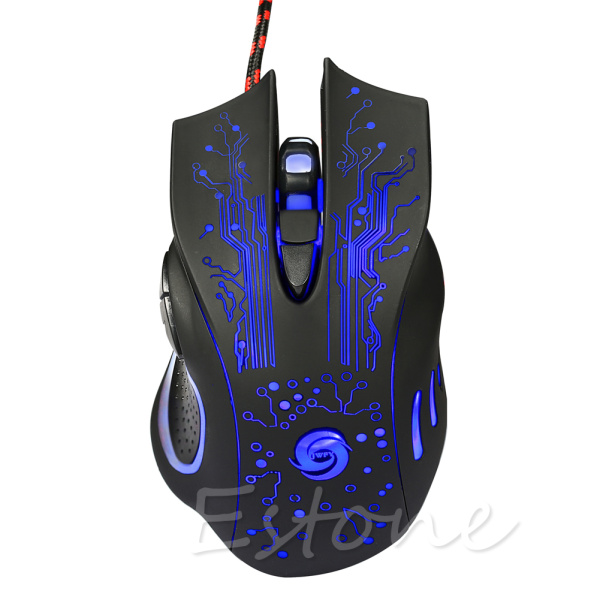 Professionel 6 Knapper 5500DPI USB Optisk Gaming Mus Kablede Mus Til PC Laptop
