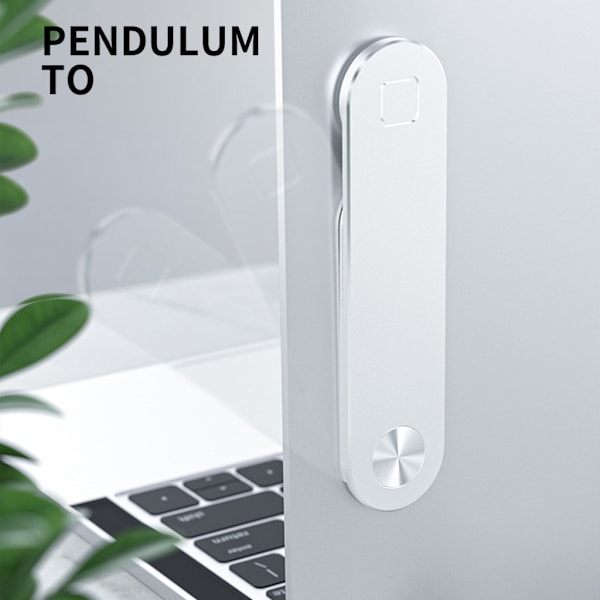 Bärbar datorskärm Clip on Side Mount Magnetisk Mobiltelefon Telefonställ Sidomonterad Hållare Expansionsfäste Slim Osynlig Silver