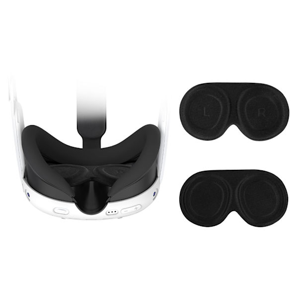VR-lins dammsäkert cover för Meta Quest 3 VR, tvättbar skyddshylsa ögondyna -svart