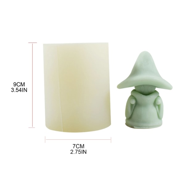 Mushroom Spectre Form Söt figur Aromaterapi Form DIY Form Doftljus Molds