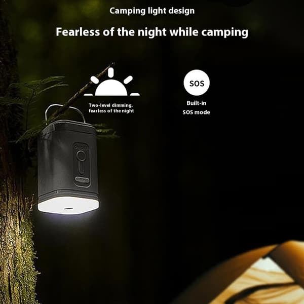 Högtrycks ABS Auto Däckpump Set för Camping Yoga Boll Madrass Smoke grey 1200mA light