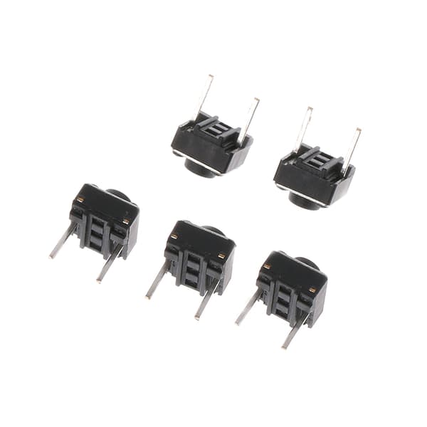 100 st 6x6x5mm 2 Pin Micro Momentary Push Button Taktil Switch