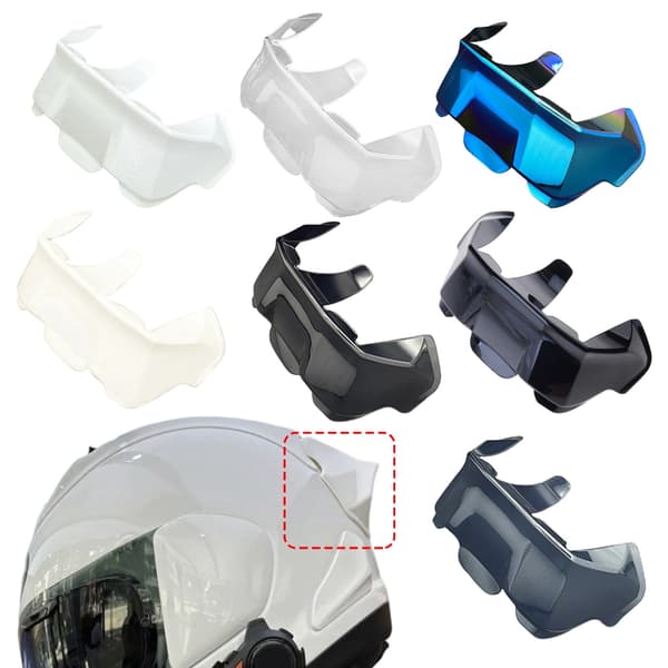 Dynamisk Baghjelm Spoiler Motorcykeltilbehør Snap On ABS Design For Stabilitet Bright white