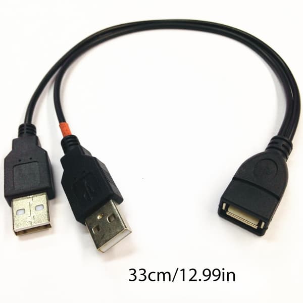 Fleksibelt USB2.0 Splitterkabel til Tilslutning af Flere Enheder Strømkabel