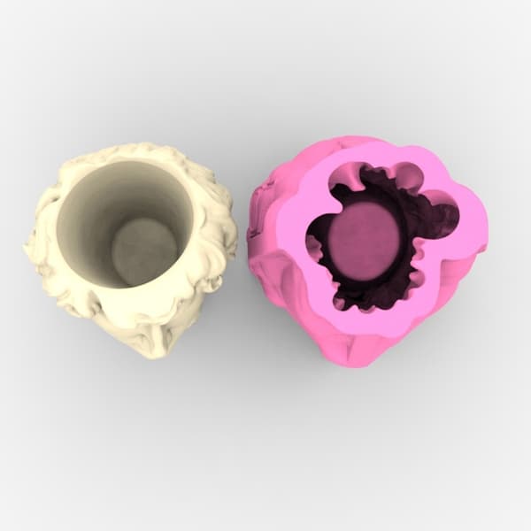 Blomsterpotteform Silikonform for sukkulentplanter Skrivebordsornament