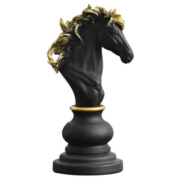 Schack Kung Drottning Springare Staty Skulptur Ornament Samlarfigur Hantverk Inredning för Hem Husdekorationer