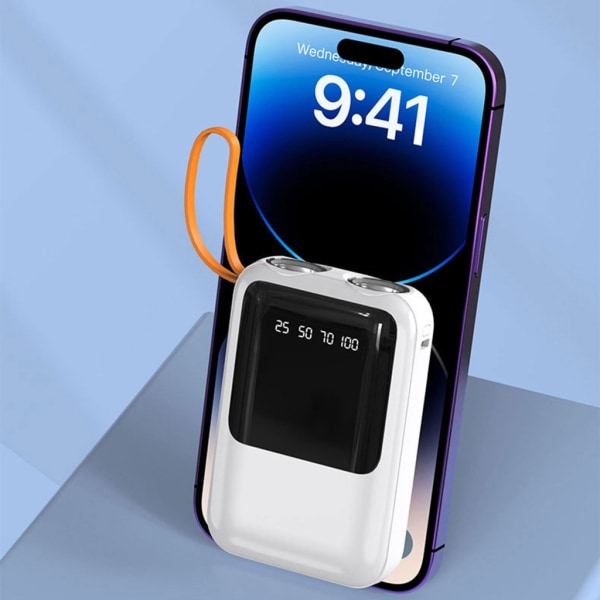 DIY Power Bank Case 3x18650 Batterihållare Box Digital Display Skärm LED Ficklampa Funktion Typ C/Micro Output White