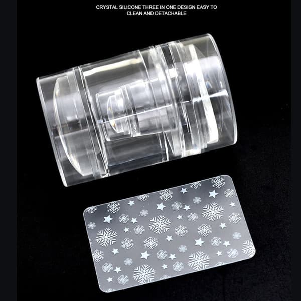 Quick Clean Silikon Nail Art Stamper Set för Professionella Manikyrer Hemma