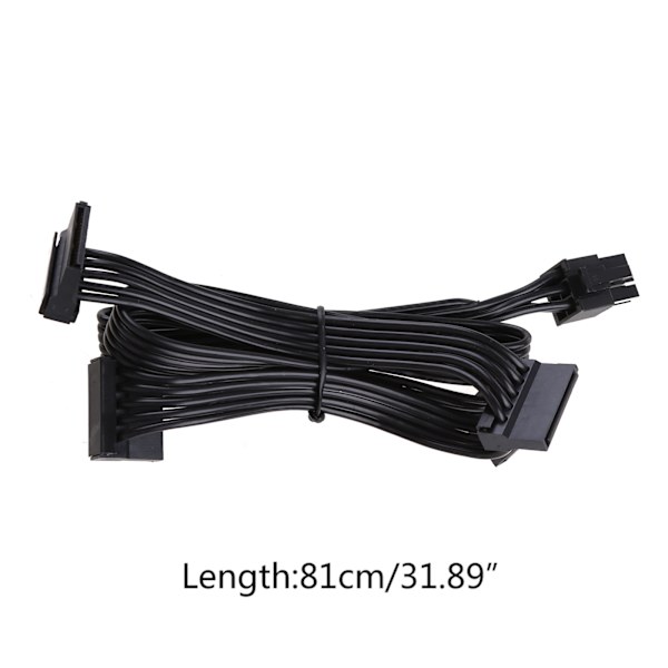 6-stift Sata Power Extension hårddiskkabel 1 hane till 4 hona splitteradapter