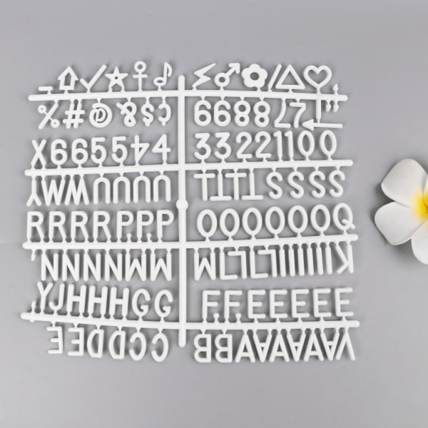 126 ST Vita plastsiffror Specialtecken Ord Brevtavla för filt-utbytbara meddelandeskyltar och brevtavlor