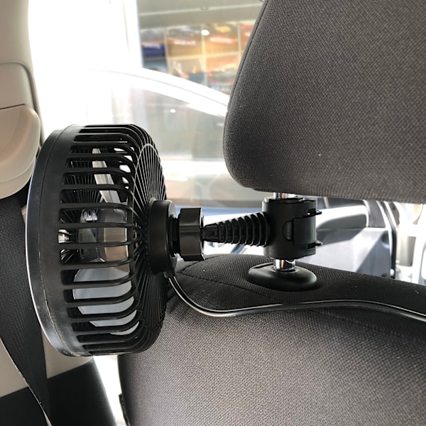 Universal bilrygg för säte Nackstöd 3 hastigheter USB driven fläkt Luftkylningsfläkt Elektrisk fläkt med klämma för bil lastbil SUV Bo