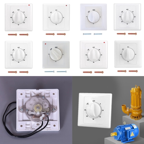 Tidsomkopplare Sockets Nedräkningstimer Digital Timer Kontrollbrytare Socket Cover Automatisk avstängning Mekanisk tidsbrytare 5