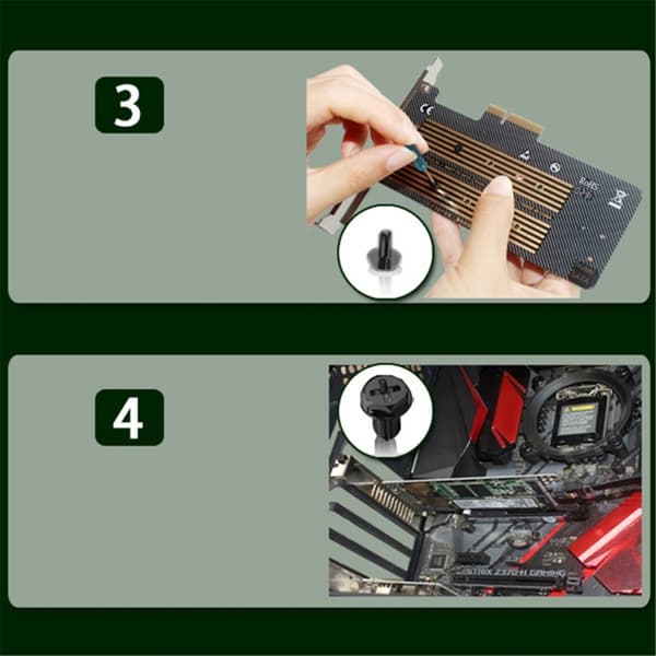 SSDer til PCIE Adapterkort M.2 NVME Harddiskadapter Dobbel SSD-kort