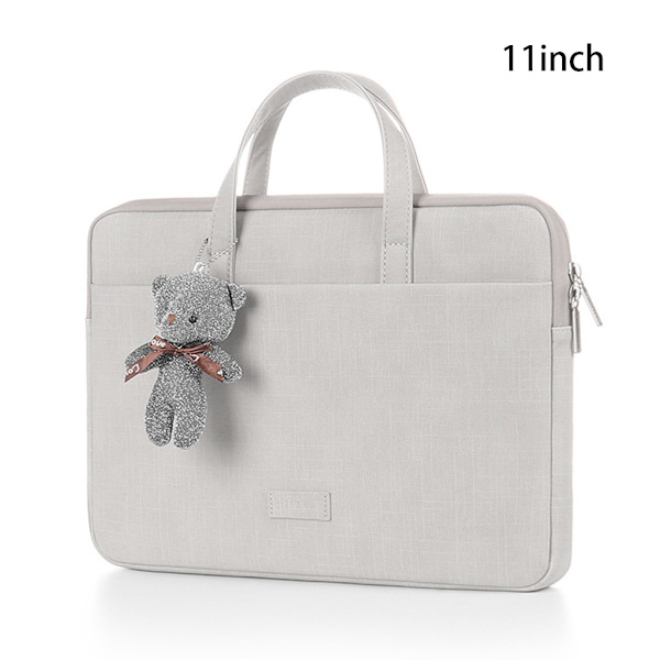 Laptopväska för Air Pro13 för Case 13 14 15 11 12 in Vattentät PC Notebook-väska för Dell för Acer hp- Handväska Brie Gray 11-inch
