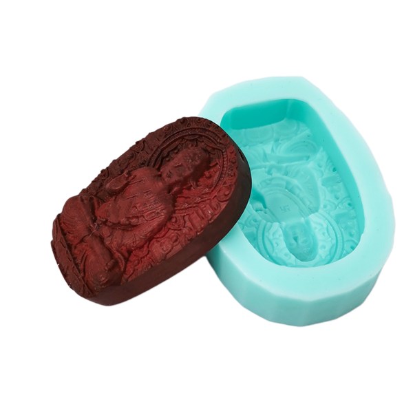 Håndlavet Lotus Tag Form Træ Buddha Statue Vedhæng Form Resin Aromaterapi Gips Vedhæng Silikone Form DIY Håndværk