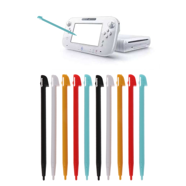 10 ST Stylus för pekskärmspenna för Smart för Wii U WIIU GamePad Console Tab Videospel för Touch Stylus Multi Color