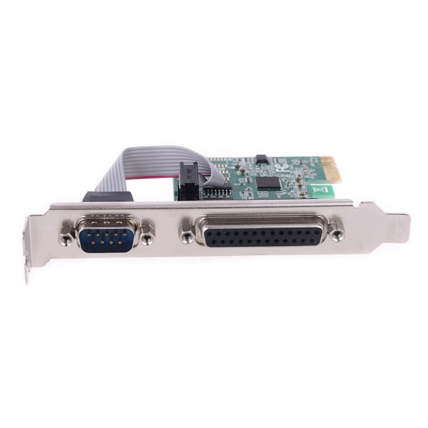 AX99100 1P1S RS232 Seriell Parallell Port DB25 25Pin PCIE Riser Card PCI-E för Express Converter