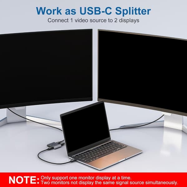 Bi-direksjonell 8K USB C-bryter for forbedret video- og dataoverføring