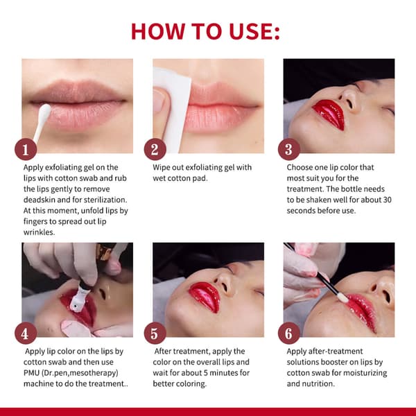 8 farver BB Lips Ampul Serum Kit Lipgloss BB Cream Pigment til læbefarvning