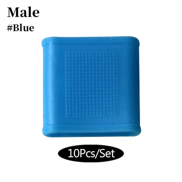 10 st / set Finger silikon för skydd Skydd för fingerstöd kompression, finger för skydd för alla spor Blue
