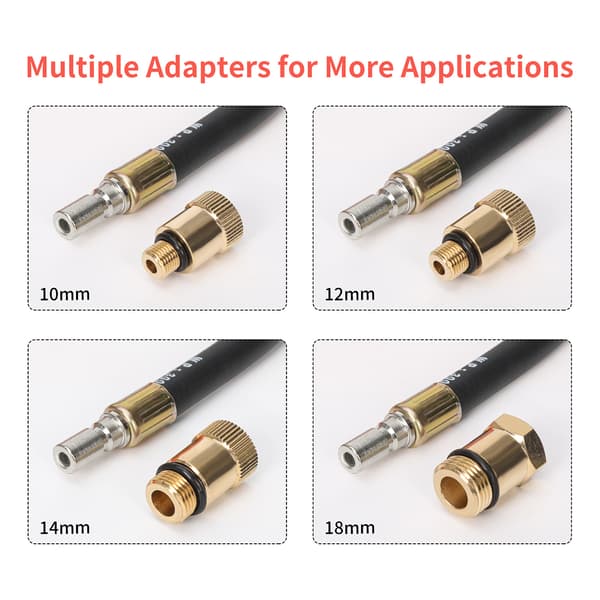 8x Kompressionstestare för bensinmotor Universal Push On M10 M14