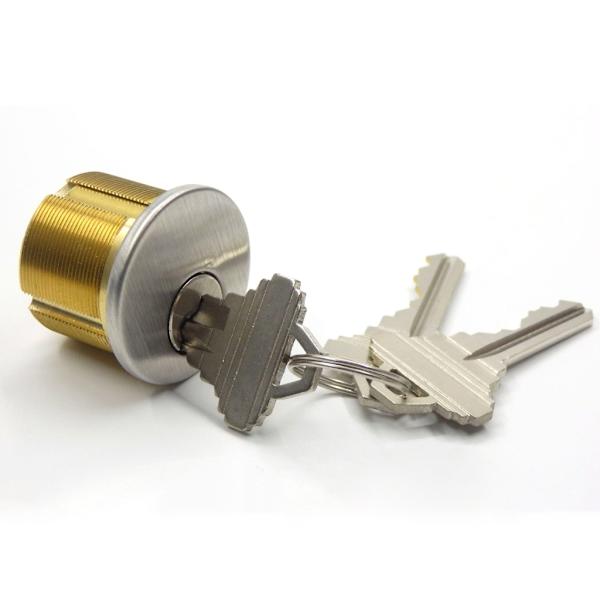 Mässing Mortise Cylinder med KeyStorefront Säkerhet för Kommersiell Dörrlås 1Inch