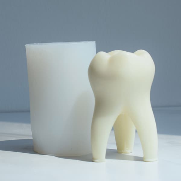 3D Tänder Silikonform Gips Epoxi Aromaljusform för Heminredning