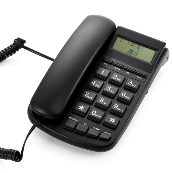 Fasta telefoner med sladd för hem/hotell/kontor Skrivbord med sladdtelefon Reception Hemmakontor med samtalsdisplay Telefon