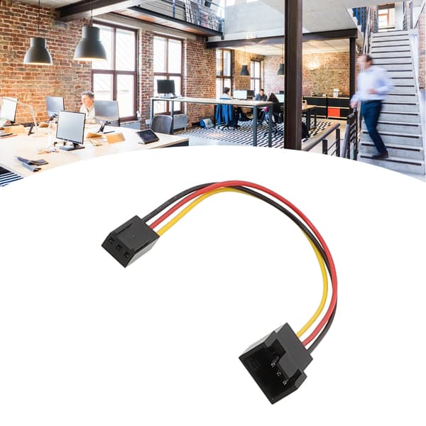 15 cm viftekabeladapterkontakt liten 3PIN til 4PIN-omformer for datamaskin