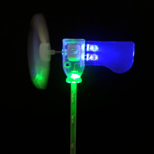 Minsta Mini Vindkraftverk Generator LED Ljus Vindkvarn Leksak Läroverktyg Provmodell Utbildning Fläkt Present för barn