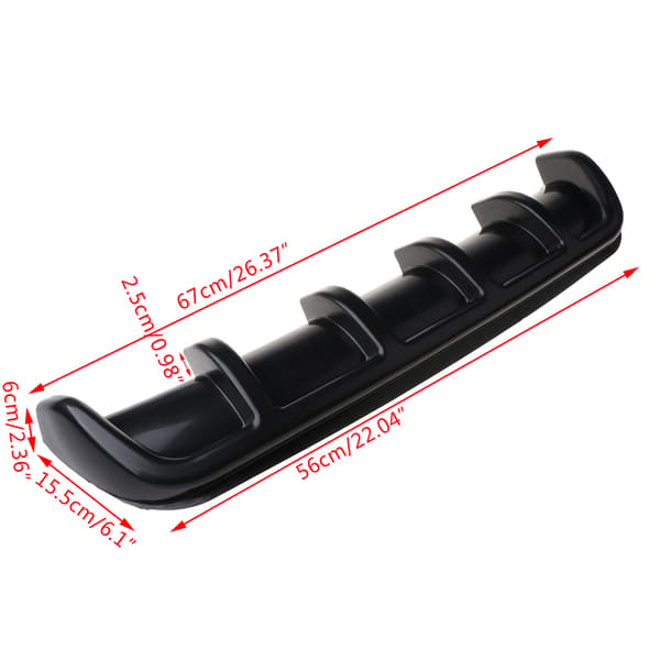 Universal Bil Bakre Støtfanger Body Kit Hai Hake Spoiler Diffuser Trim Deksel Lastebil