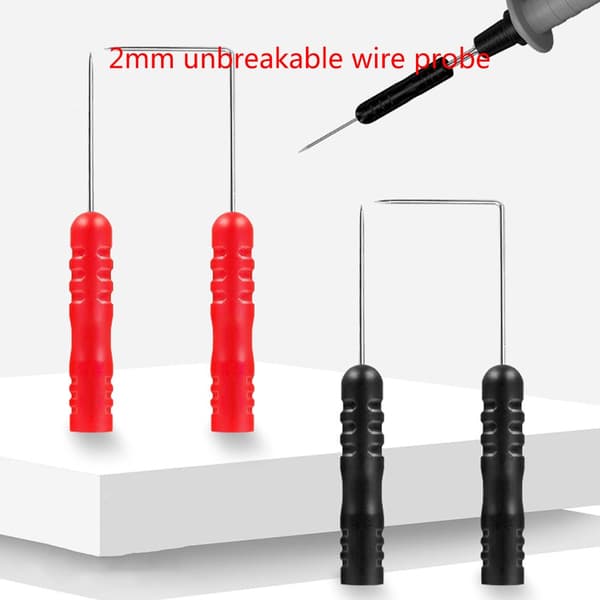 Rask ledningspiercing probe multimeter test krok klips nål med 2mm kontakt