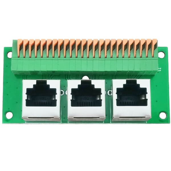 Tre-vejs RJ45 hun-interfaceadapter til midlertidig netværksløsning