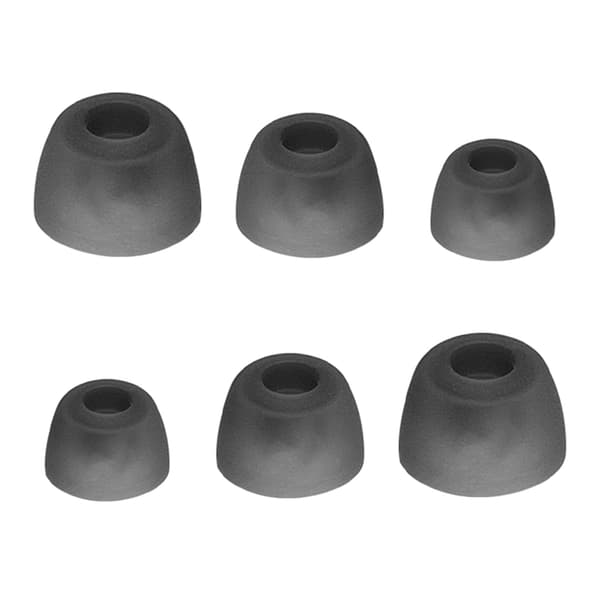 3 par ørepropper til Tune Beam-øretelefoner, bløde silikone-ørepropper Transparent black