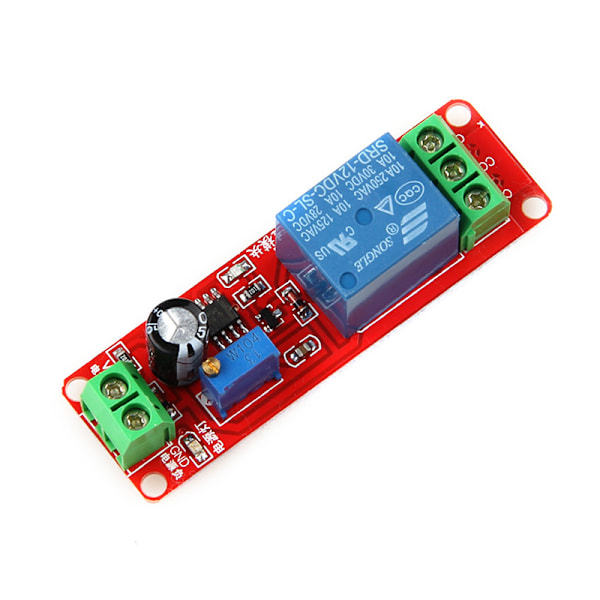 12V NE555 Oscillator Fördröjning Justerbar Timer Relä Switch Modul 0-10 Sekunder