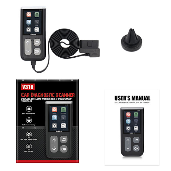 Uppgraderad Bil OBD2 Scanner Kodläsare Motor Felkodsläsare Scanner CAN Diagnostiskt Skanningsverktyg Lämpligt för Alla OBD II