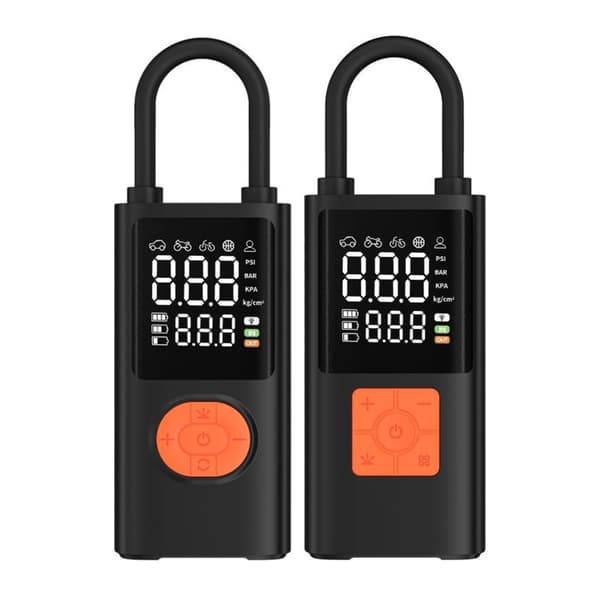 Bärbar Bil Luftkompressor Trådlös Elektrisk Däckpump Bil Cykel Round keys