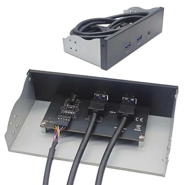 3,5-tommers USB 3.2 GEN1 frontpanel med 3,5 mm hovedtelefonstik, udvidelsesfrontpanel
