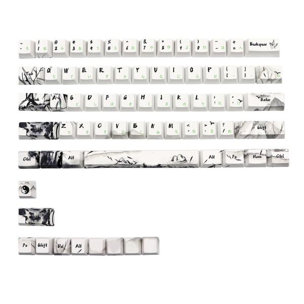 Panda Keycaps OEM Höjd PBT Dye Sublimation Japansk Keycap För gk61/64/68/87/108 Mekaniskt speltangentbord för Key Ca 110